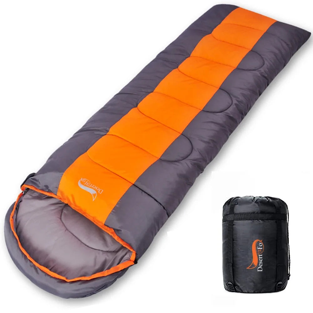 Desert&Fox Camping Sleeping Bag Lightweight 4 Season Warm & Cold Envelope Backpacking Sleeping Bag for Outdoor Traveling Hiking