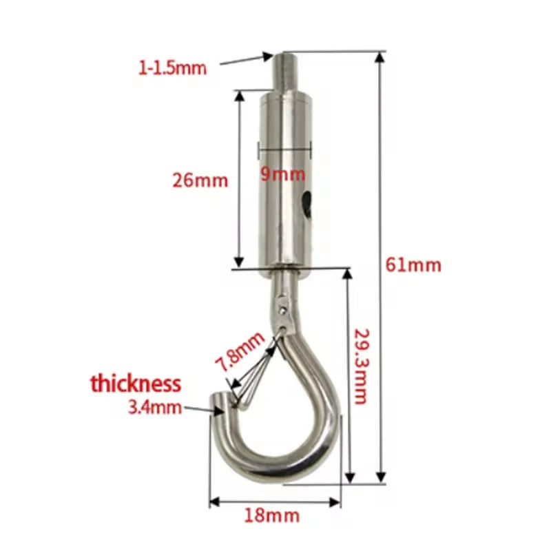 Adjustable Multifunction Spring Hook For Hanging Tools Such As Gallery Art Paintings Decorative Lights Clotheslines And More