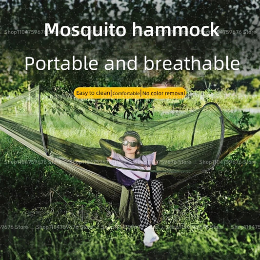 Camping hammock with mosquito net sleeping tent hammock suitable for camping hammock outdoor furniture garden leisure hammock