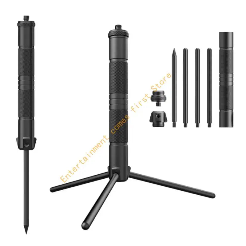55KD Heavy Type Aluminum Alloys Ground Spikes Tripods With Antislip Pad Light Stand Live Broadcast Accessories
