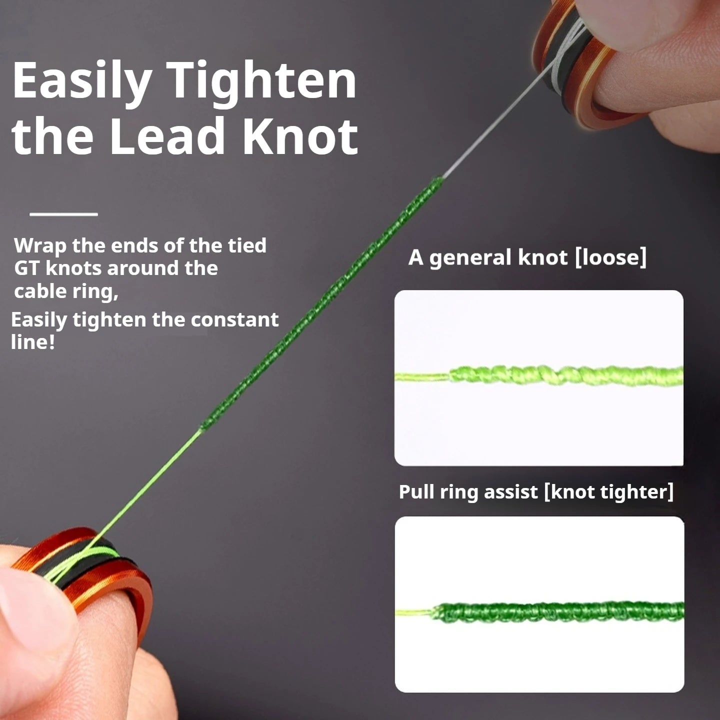 1pc/2pcs Alloy cable ring Fast line cutting Anti-slip Protect hands/fishing reel Tighten the leader knot fishing tools