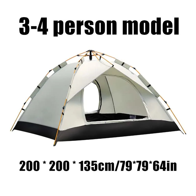 Automatic Quick-opening Tent Outdoor Self-driving Travel Camping Tent Rainproof Sunshine-proof TentTwo doors without windows