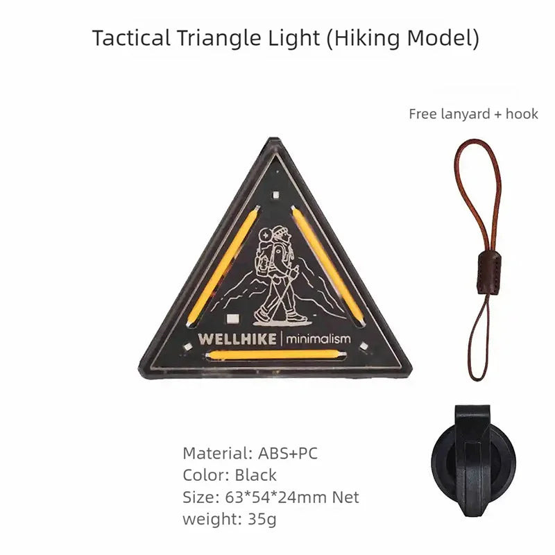 WELLHIKE Outdoor Tactics Triangle Light SWS Night Light Badge Warning Decoration Camping Atmosphere Mini Small Pendant Lamp