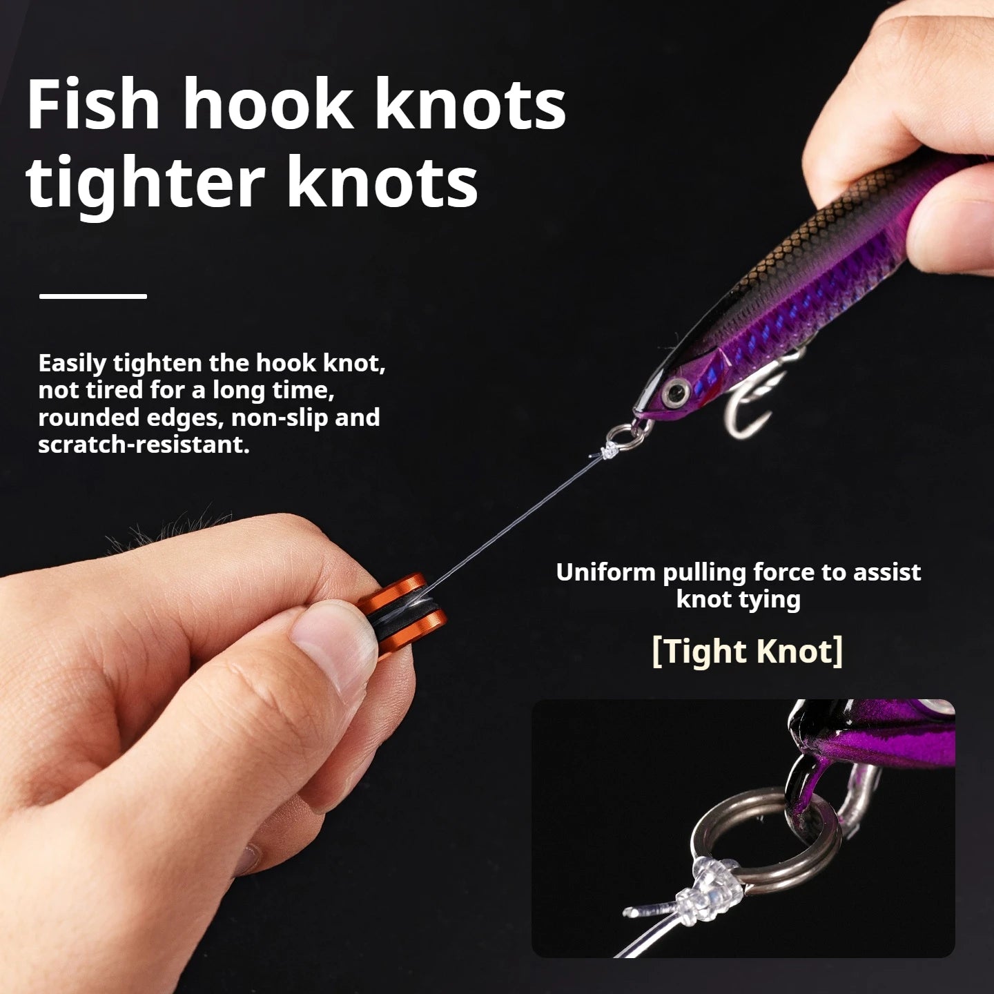 1pc/2pcs Alloy cable ring Fast line cutting Anti-slip Protect hands/fishing reel Tighten the leader knot fishing tools