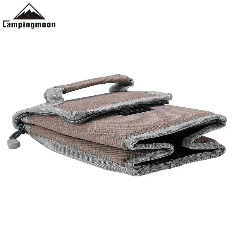 CAMPINGMOON Foldable Canvas Storage Bag One Hand Carrying Bag Lamp Gas Tank Tote Bag Camping Equipment Outdoor Accessories