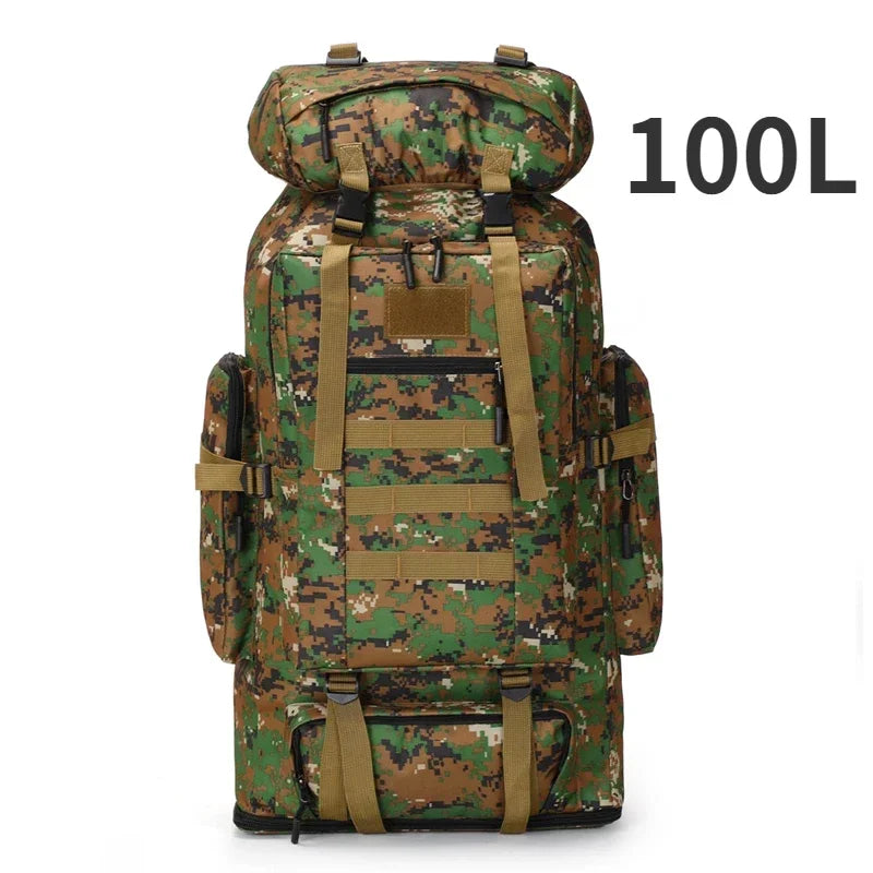 80L/100L  Mountaineering Bag Climb Bag Tactical Backpacks Large Backpack Outdoors Hiking Camping Travel Bags
