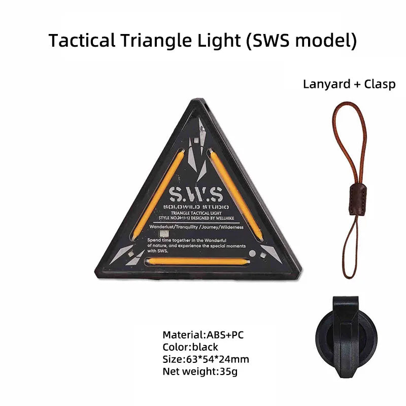 WELLHIKE Outdoor Tactics Triangle Light SWS Night Light Badge Warning Decoration Camping Atmosphere Mini Small Pendant Lamp
