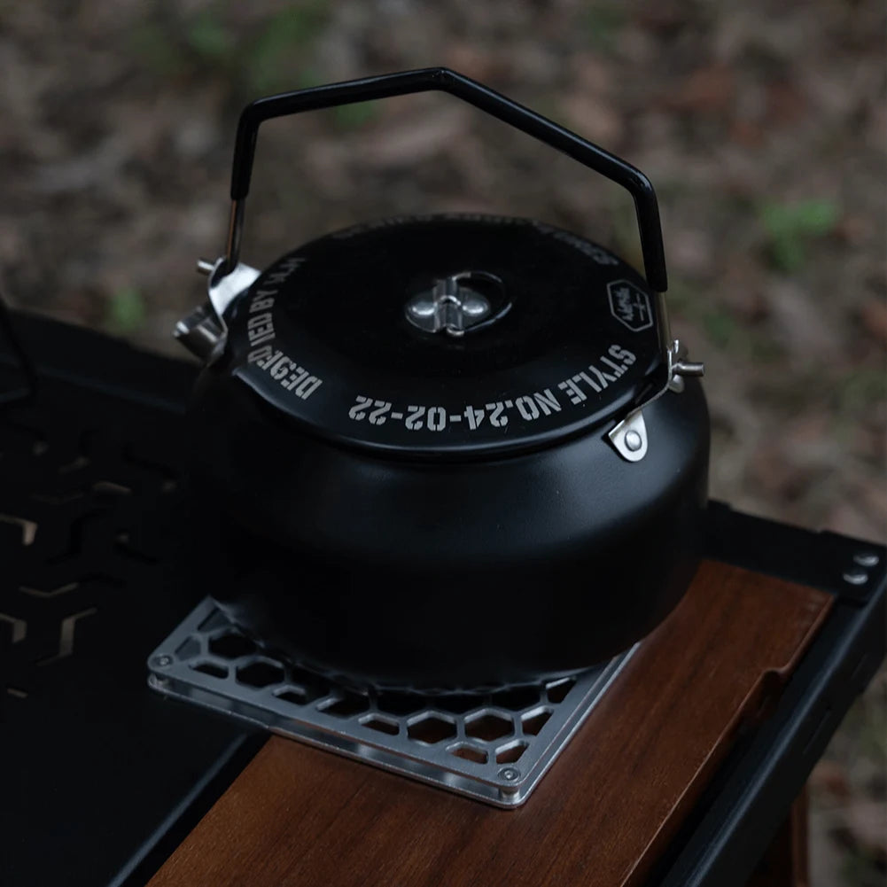 WELLHIKE Double Layer Camping Insulation Mat Aluminum Alloy Outdoor Square Coaster Metal Tableware Mat Supplies for Hot Dish Pot