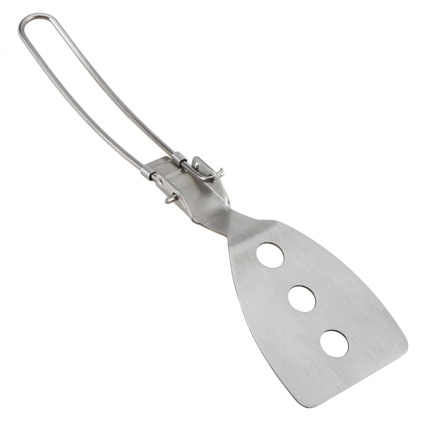Tomshoo Stainless Steel Folding Spatula Turner for Outdoor Camping Hiking BBQ Picnic Cooking Mini Pancakes Bread Steak Flat