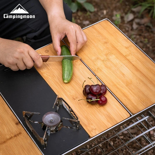 CAMPINGMOON Bamboo Board  BBQ CK-P25 Portable Bbq Accessories Outdoor Camping IGT Wooden Table Top Dish Food d Tray