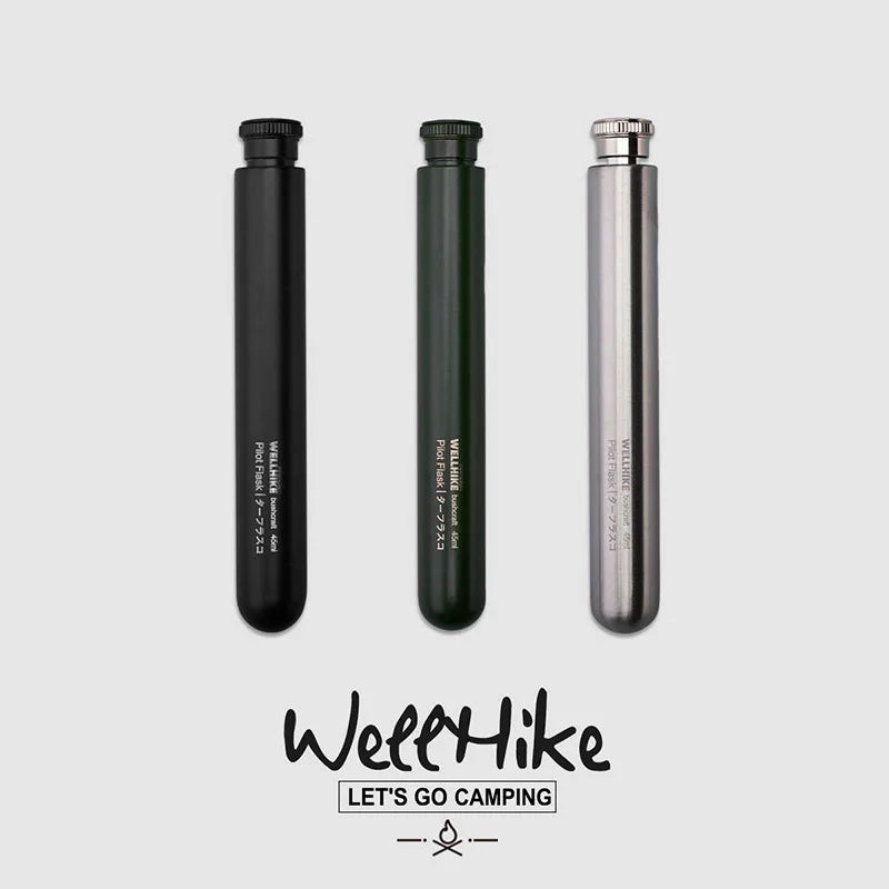 WELLHIKE Outdoor Long Tube Small Wine Pot 45ml Portable BC Camping Alcohol Coffee Bean Fuel Sealed Jar
