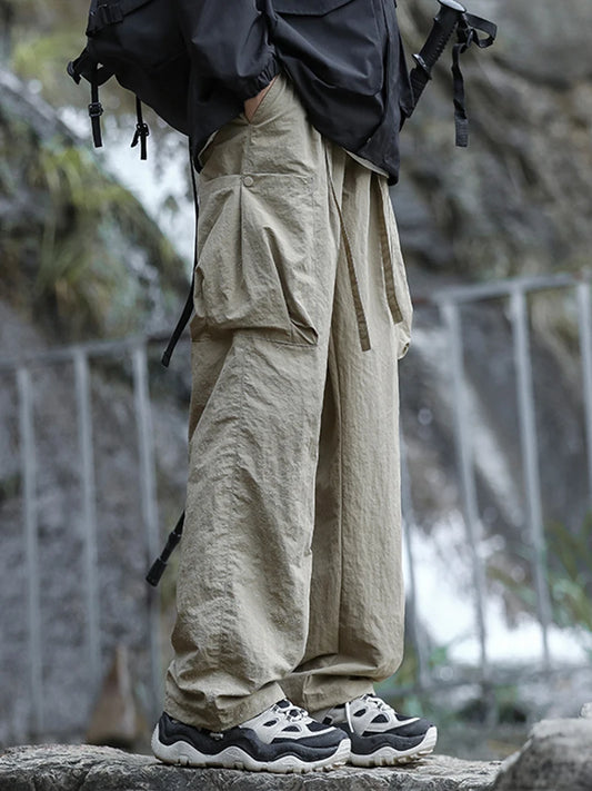 Hiking Pants Men Spring Summer Waterproof Lightweight Quick Dry Breathable Cargo Pants with Multi-Pockets Cooling Thin Trousers