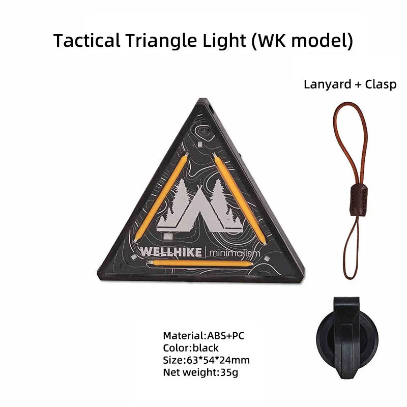 WELLHIKE Outdoor Tactics Triangle Light SWS Night Light Badge Warning Decoration Camping Atmosphere Mini Small Pendant Lamp