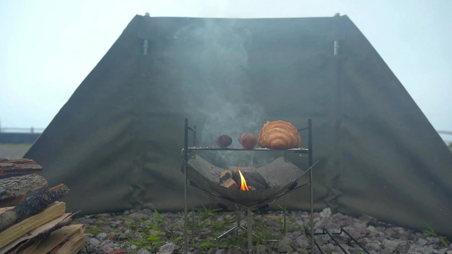 Campingmoon Outdoor Portable Folding Garden Stainless Steel BBQ Grill Camping Portable foldable outdoor camping BBQ Grill