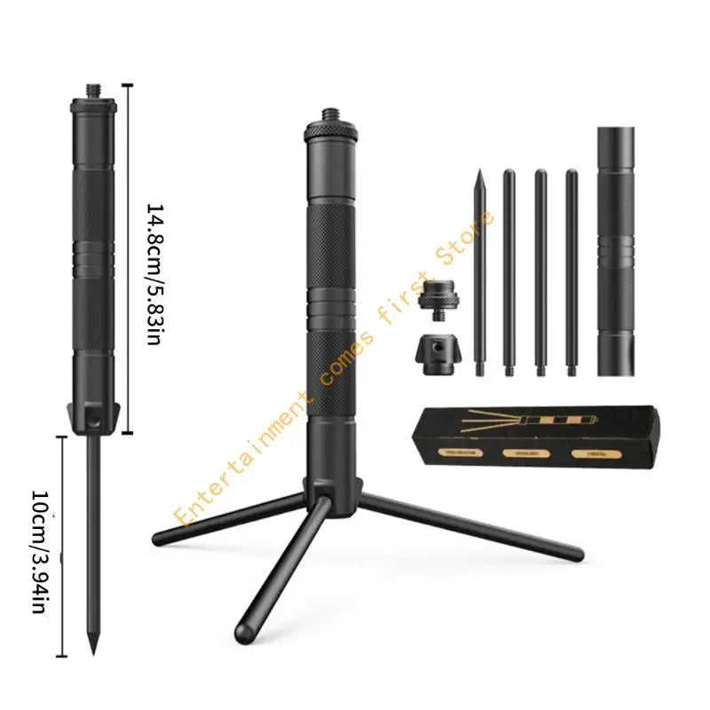 55KD Heavy Type Aluminum Alloys Ground Spikes Tripods With Antislip Pad Light Stand Live Broadcast Accessories