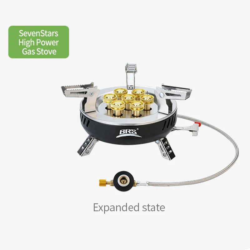 BRS 3/7-Core Camping Gas Stove High Power Portable Tourist Burner Outdoor Electronic Ignition Camping Furnace Picnic Equipment