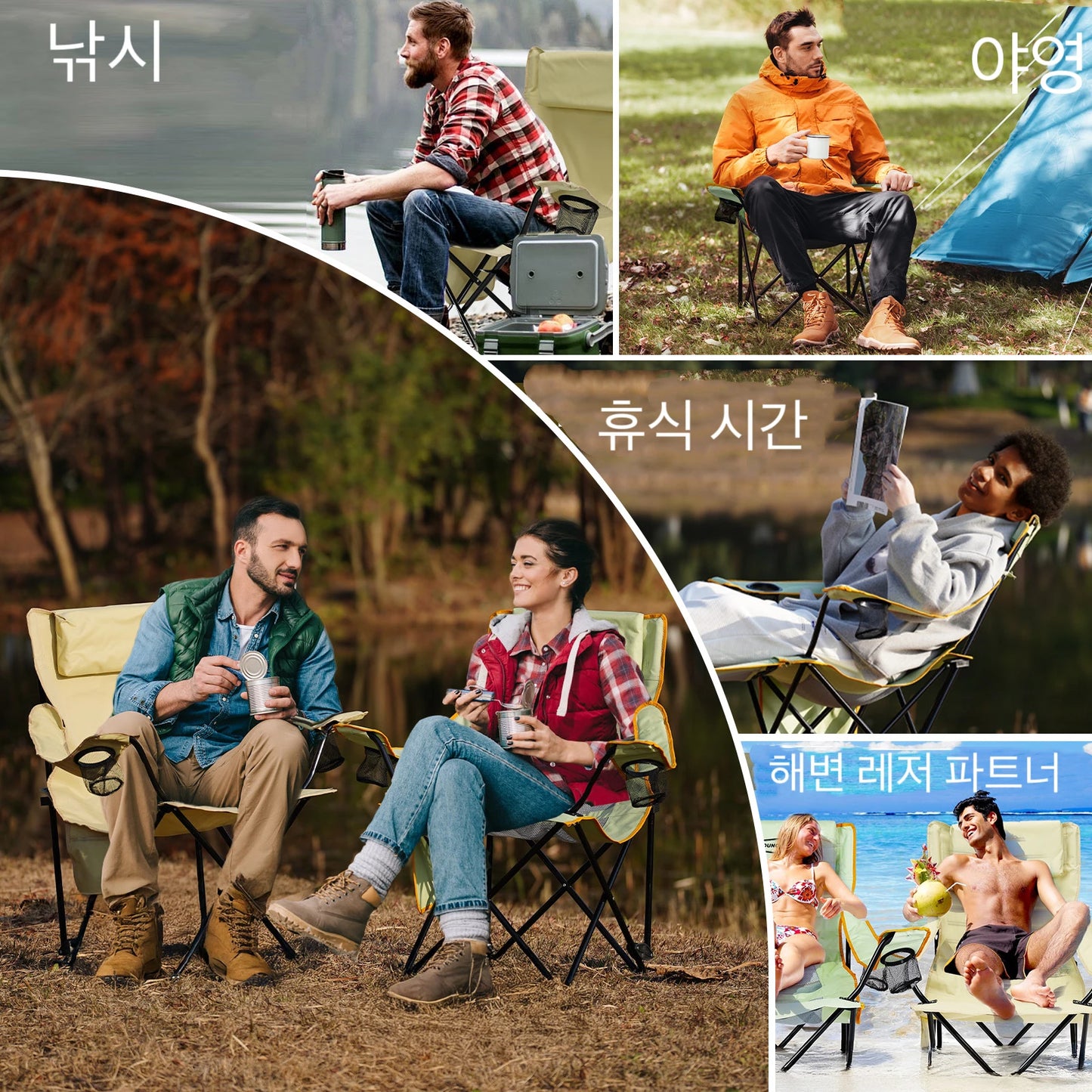 Camping Bench, Covering Sunlight and Rain Can Enjoy a Pleasant Time of Outdoor. Well Goes to the Curves of the Human Body. Sturdy Support Structure Without Tired in Long Sitting