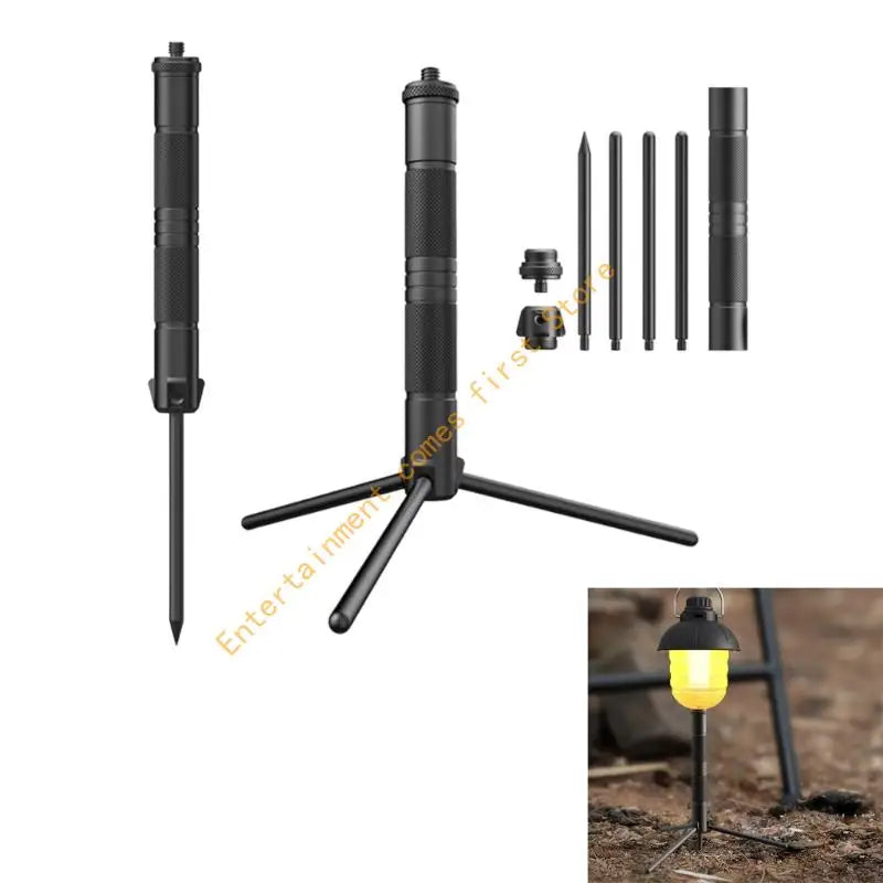 55KD Heavy Type Aluminum Alloys Ground Spikes Tripods With Antislip Pad Light Stand Live Broadcast Accessories