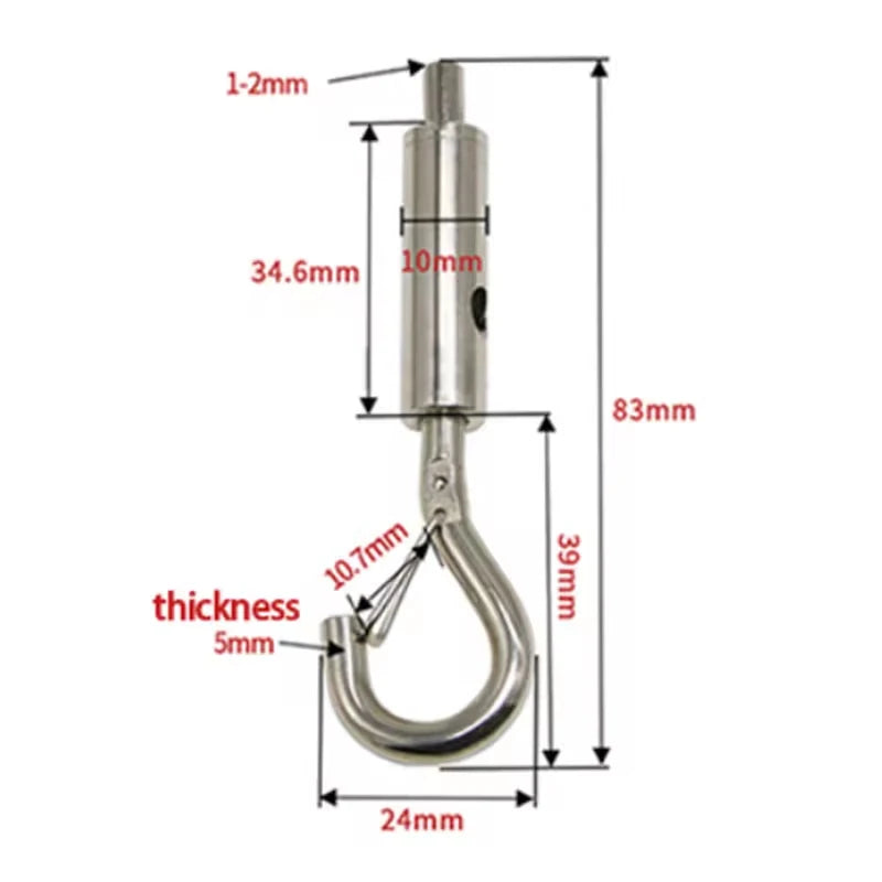 Adjustable Multifunction Spring Hook For Hanging Tools Such As Gallery Art Paintings Decorative Lights Clotheslines And More