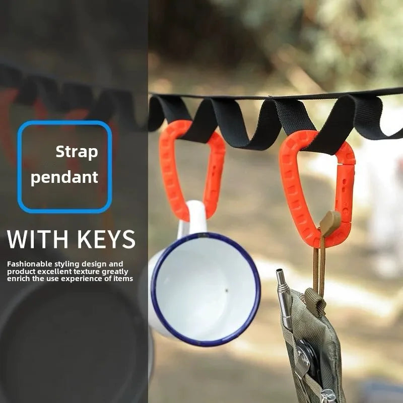 1-5 Pieces of Key Chain Outdoor Backpack Hiking Hook, Camping Hiking Bag Buckle, Outdoor Hiking Backpack Buckle, Key D Buckle
