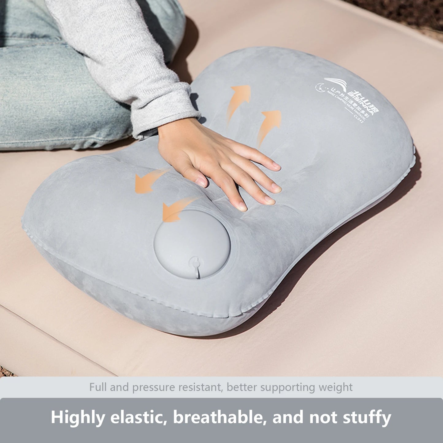 BISINNA Camping Inflatable Pillow Portable Ultralight Travel Hiking Air Sleeping Pillow for Neck and Lumbar Support